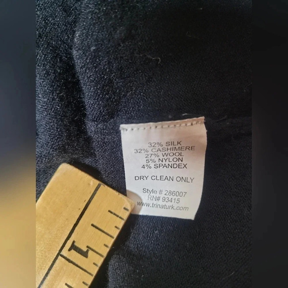 Trina Turk Balloon Sleeve Silk Cashmere Wool Blend Dress sz S - Picture 8 of 10